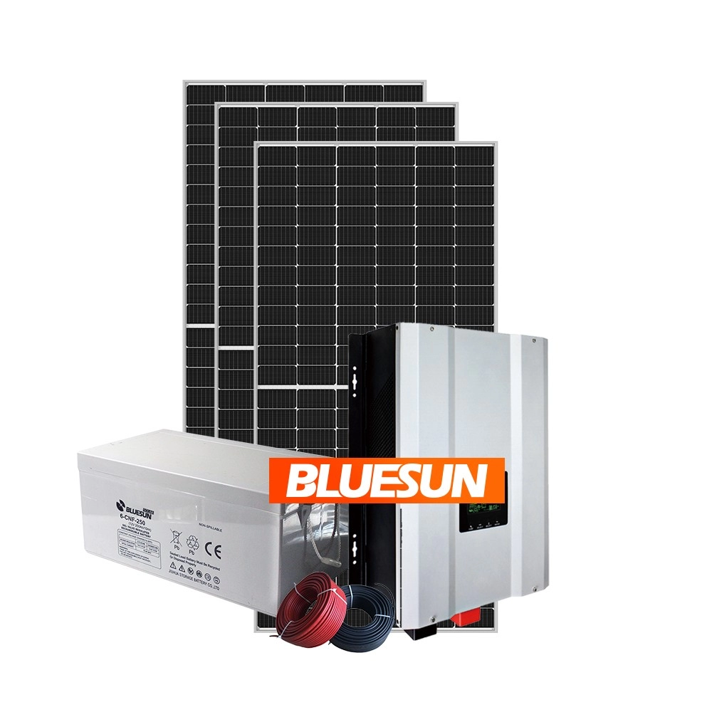 bluesun بطارية تخزين الطاقة 3KW خارج نظام الطاقة الشمسية الشبكة للمنزل