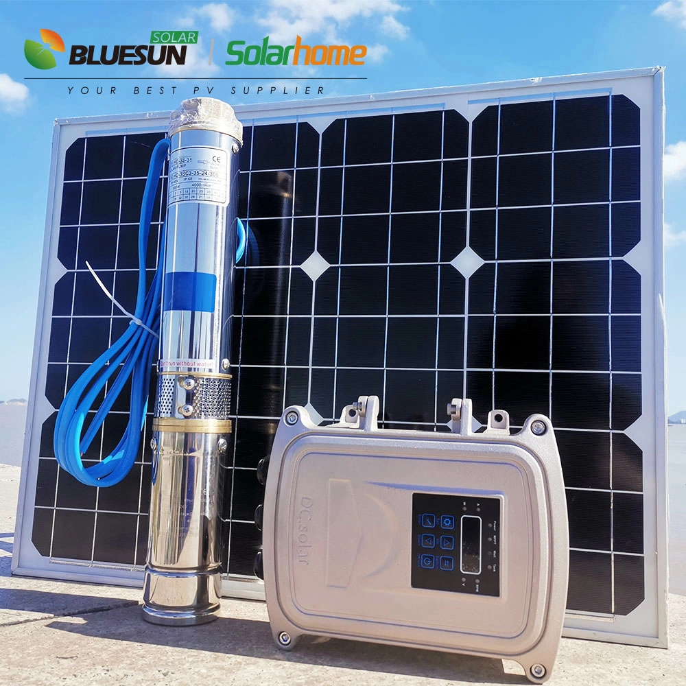 بلوزة ماركة 110V الشمسية مضخة البئر 1500W DC نظام مضخة المياه الشمسية DC 2HP مضخة حمام السباحة الشمسية في تايلاند