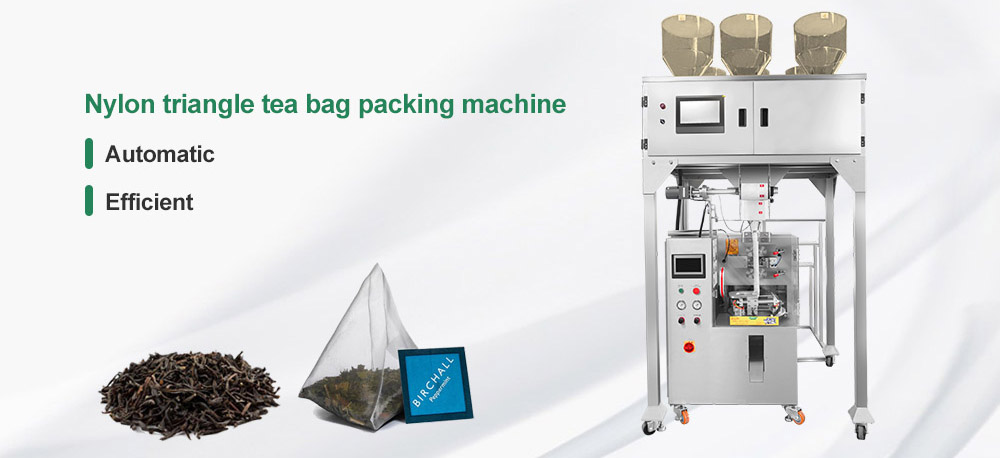 pyramid tea packing machine with outer bag