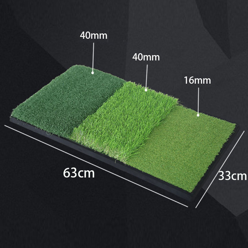 Golf three in one rubber hitting mat customized