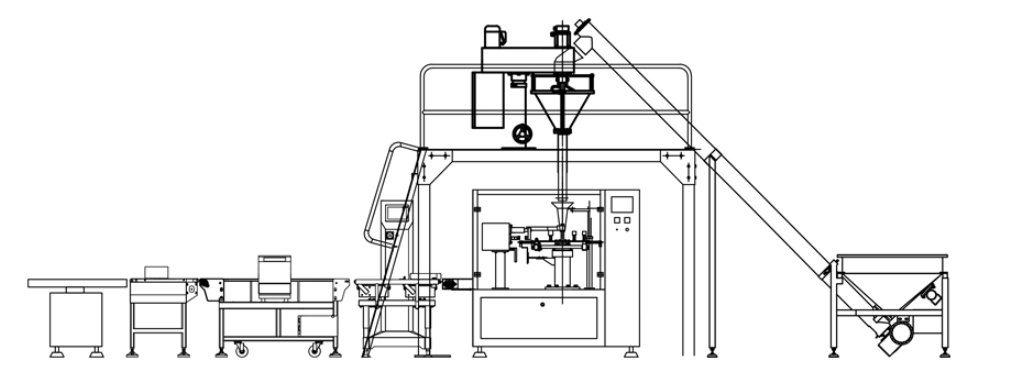 Automatic rotary pouch powder packing machine