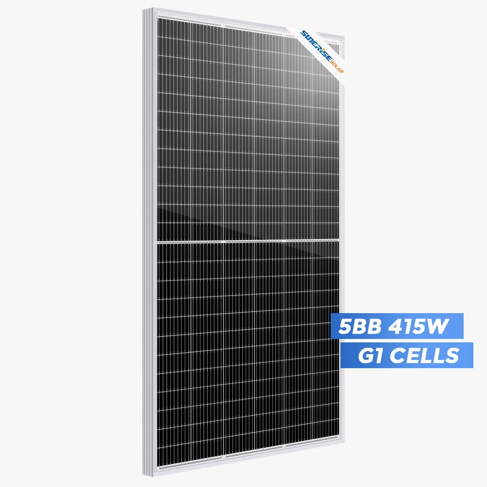 158.75 مم 9BB نصف خلية أحادية 415 وات سعر الألواح الشمسية
