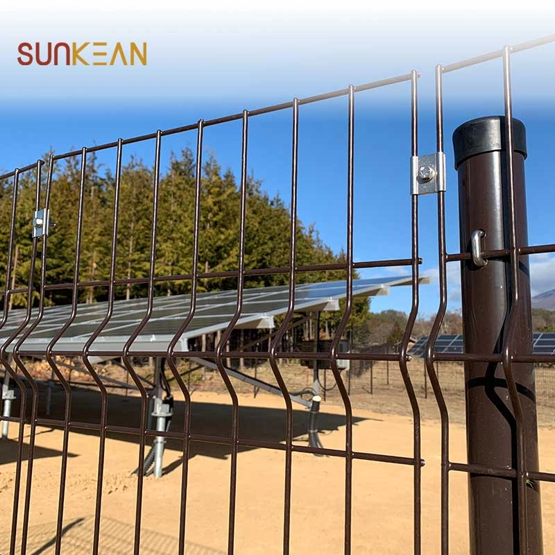 ألواح سياج شبكة سلكية مطلية بالمسحوق لمحطة الطاقة الشمسية