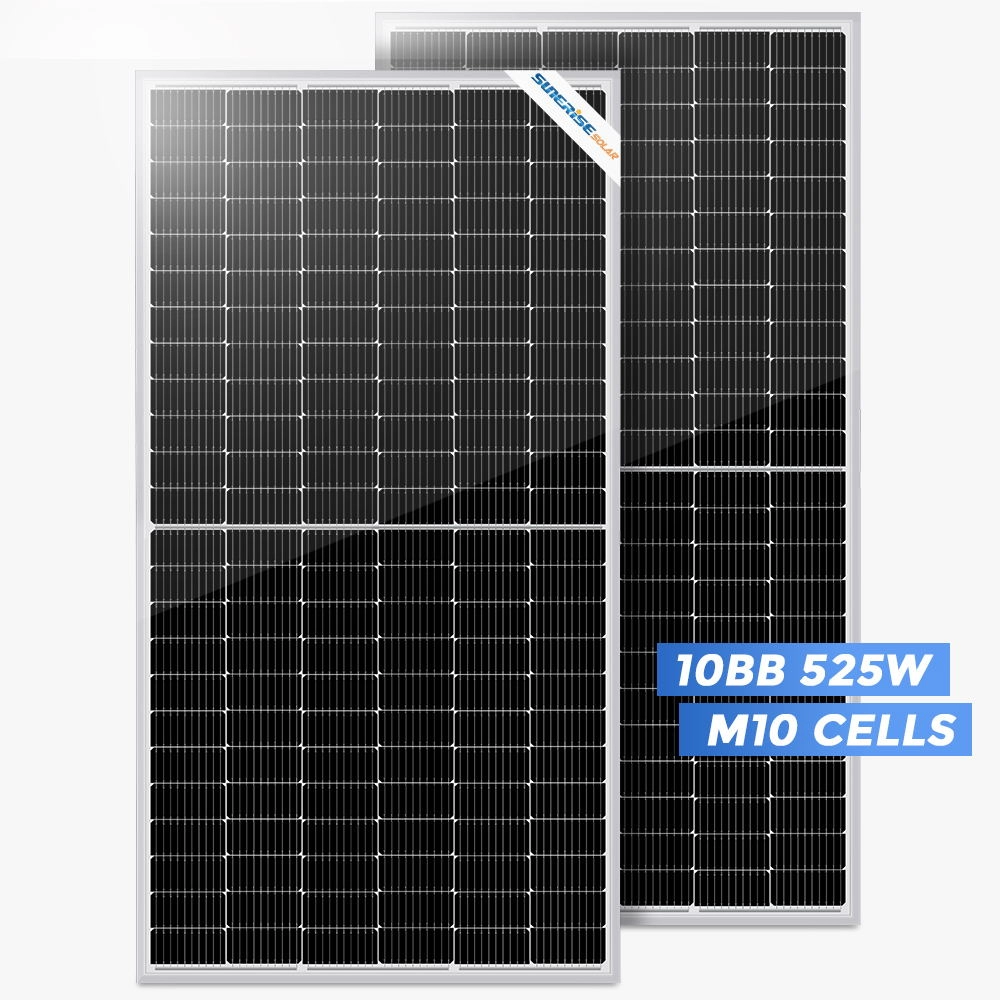 لوحة شمسية ذات كفاءة عالية منخفضة بغطاء 525 وات بتقنية نصف القطع