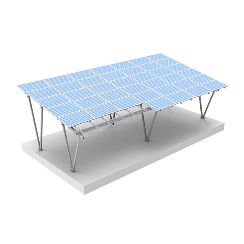 طقم هيكل مرآب للطاقة الشمسية مزود بنظام ألومنيوم لوقوف السيارات
