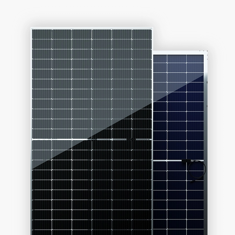 470W-490W Bifacial Clear Backsheet مونو نصف قطع الألواح الشمسية الكهروضوئية PERC