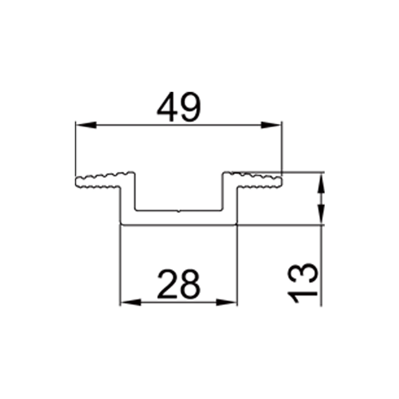 28mm فاصل U شكل الشمسية الأوسط المشبك