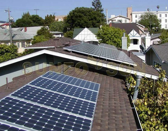 نظام تركيب الطاقة الشمسية على السقف الخشبي