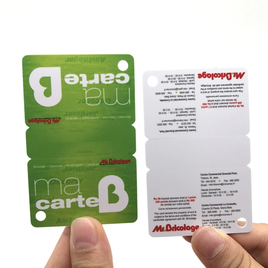 3 Up بطاقات عضوية بطاقات PVC كومبو