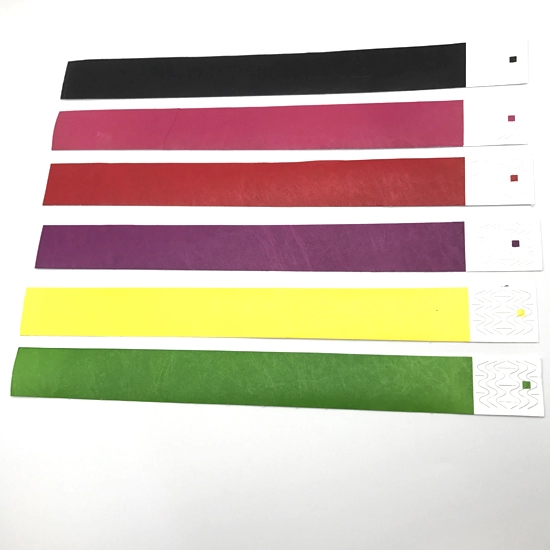الملونة المتاح معصمه Tyvek RFID للإعلان