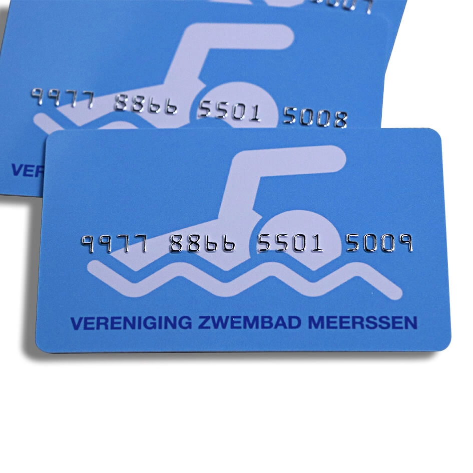بطاقات ولاء 13.56 ميجا هرتز RFID FM08 PVC مع ترقيم منقوش