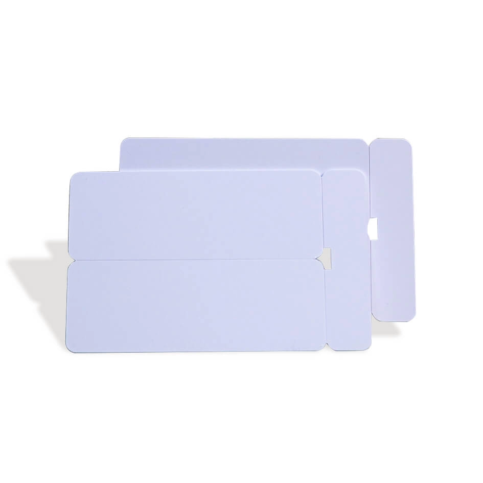 CR80 30 Mil 2-Up Key Tag PVC بطاقات بيضاء فارغة