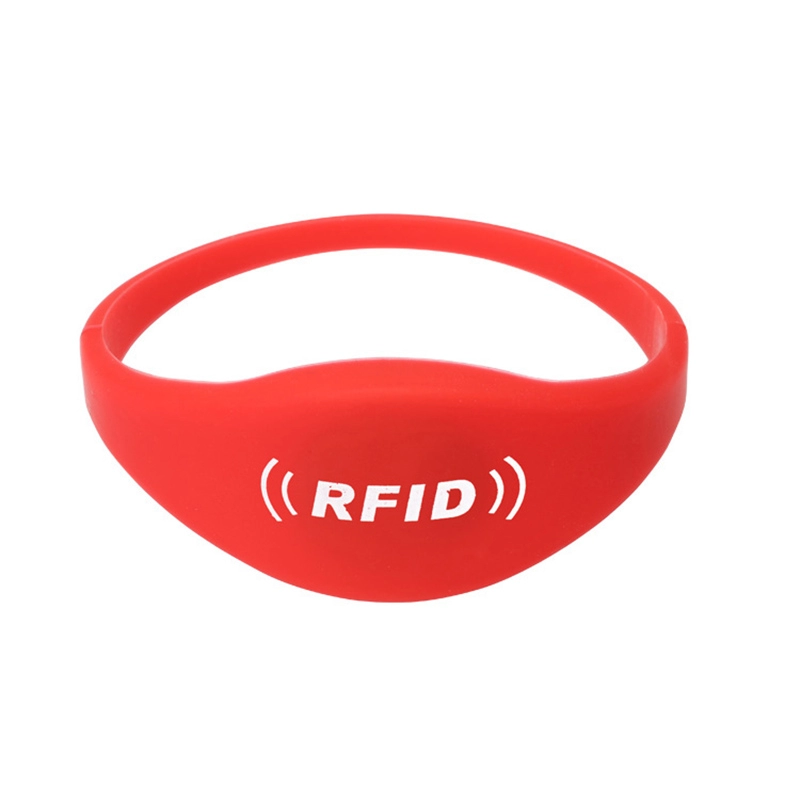 13.56Mhz RFID I-CODE SLI الأحمر سوار معصمه سيليكون