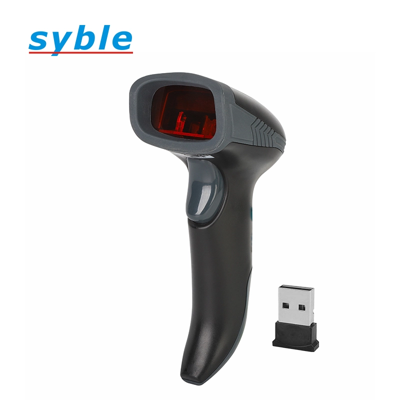 Syble ماسح الباركود اللاسلكي 1D رخيصة المحمولة الماسح الضوئي مع جهاز استقبال USB