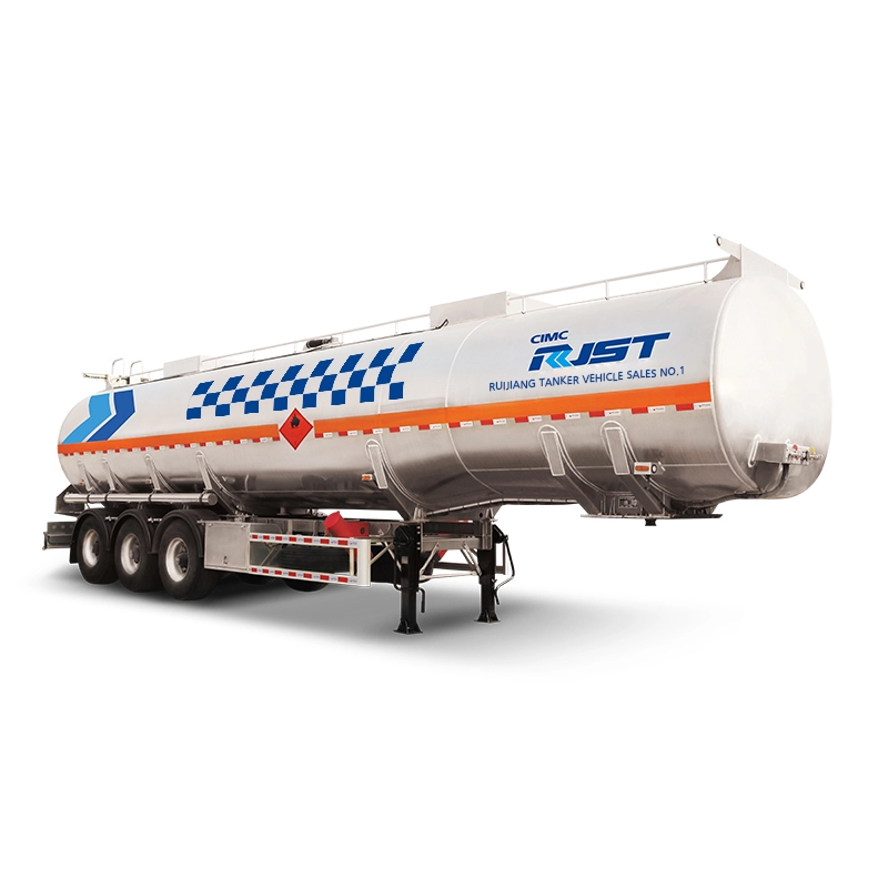ألومنيوم بدون شعاع مساعد صهريج سائل نصف مقطورة - CIMC RJST Liquid truck