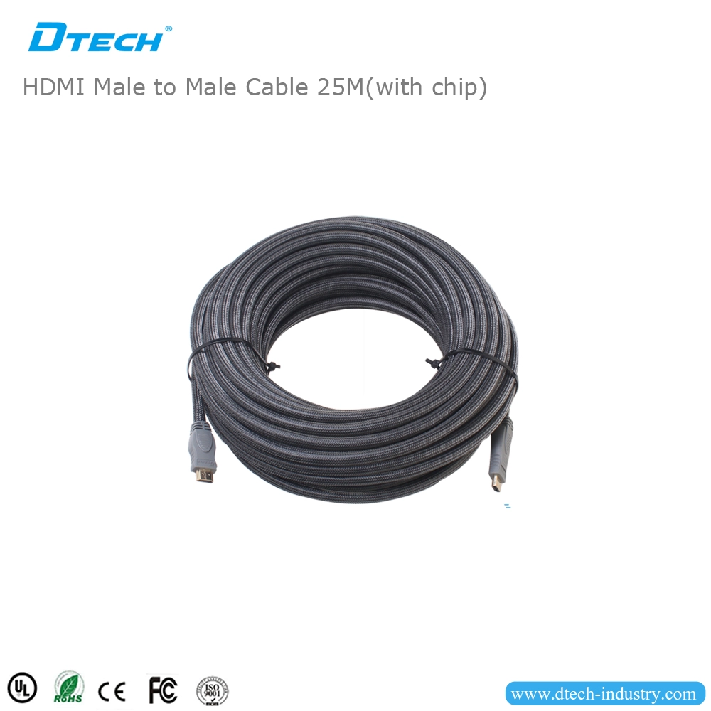 كابل HDMI DTECH DT-6625C 25 متر بشريحة