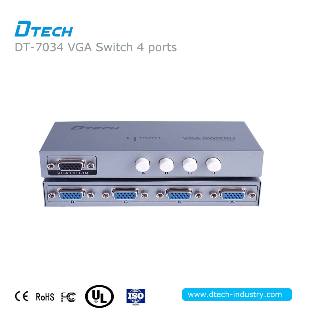 DTECH DT-7034 4 إلى 1 مفتاح VGA