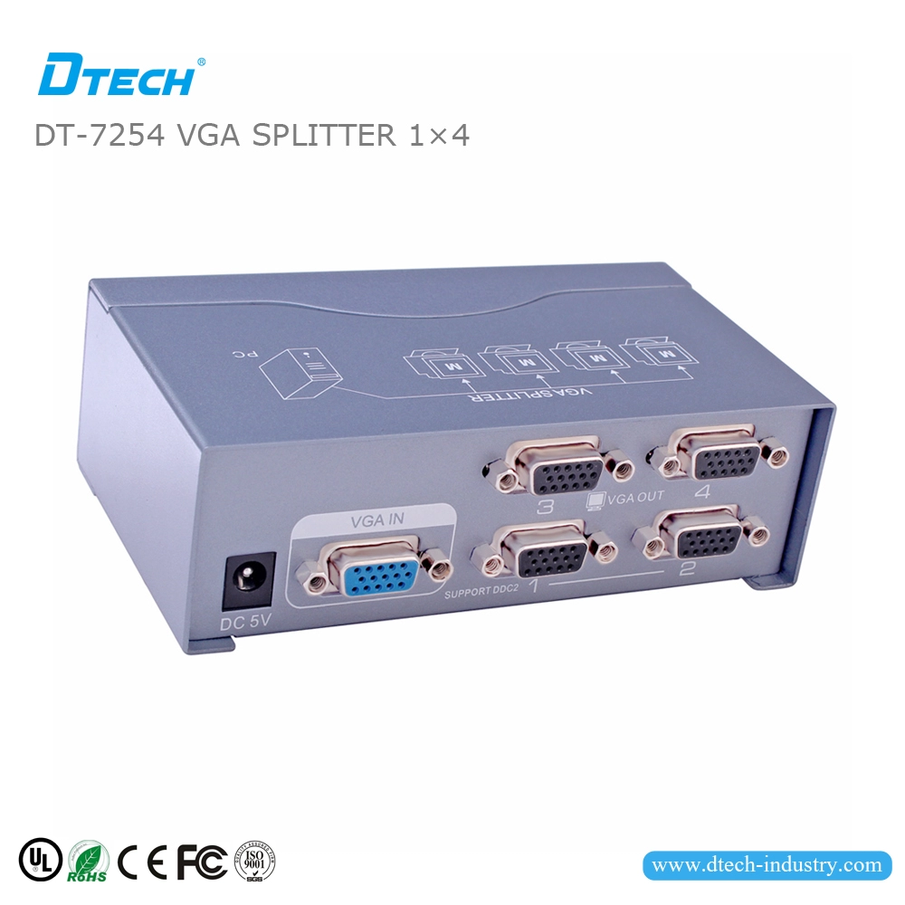 DT-7254 1 إلى 4250 ميجا هرتز VGA SPLITTER