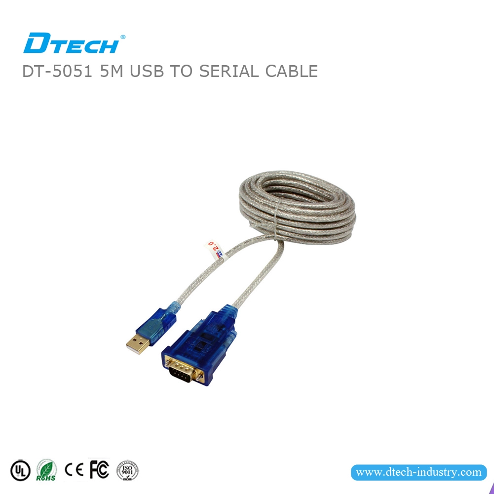 DTECH DT-5051 USB 2.0 إلى كابل RS232 رقاقة FTDI