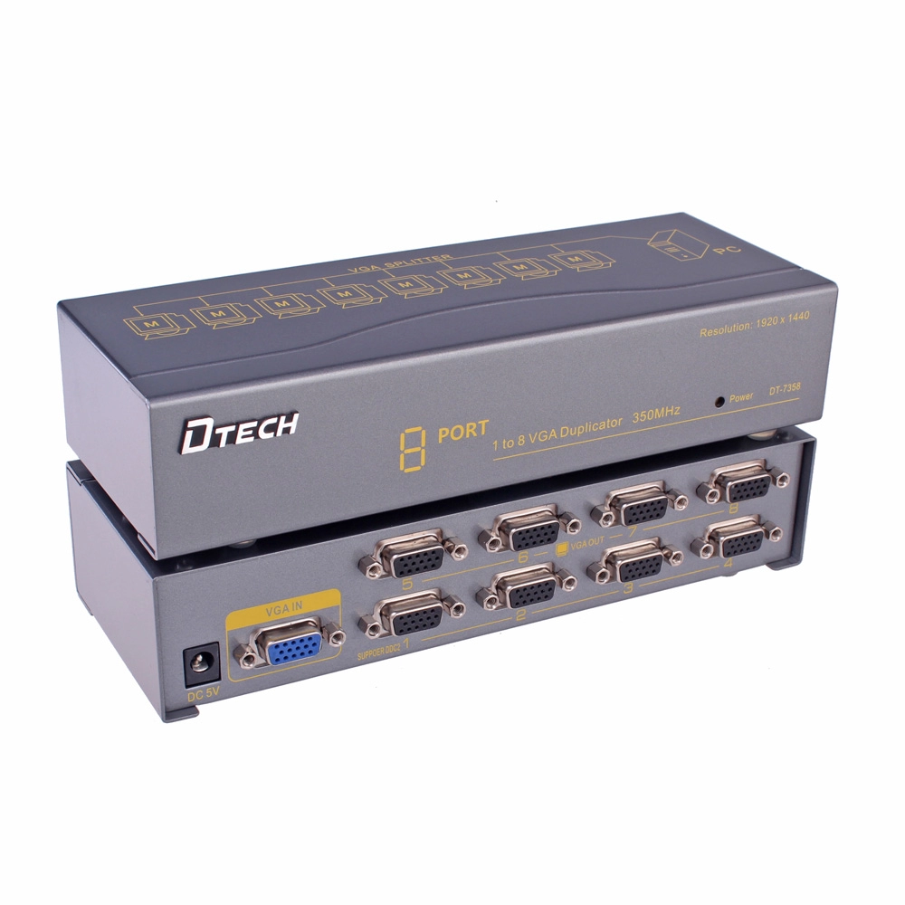 DT-7358 1 إلى 8350 ميجا هرتز VGA سبليتر