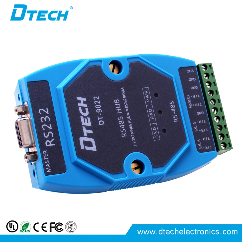 DTECH DT-9022 الصناعية الصف 2 منافذ RS485 Hub