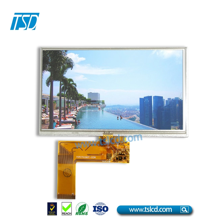 شاشة TFT LCD عالية السطوع مقاس 7 بوصات مزودة بتقنية RTP 4wries