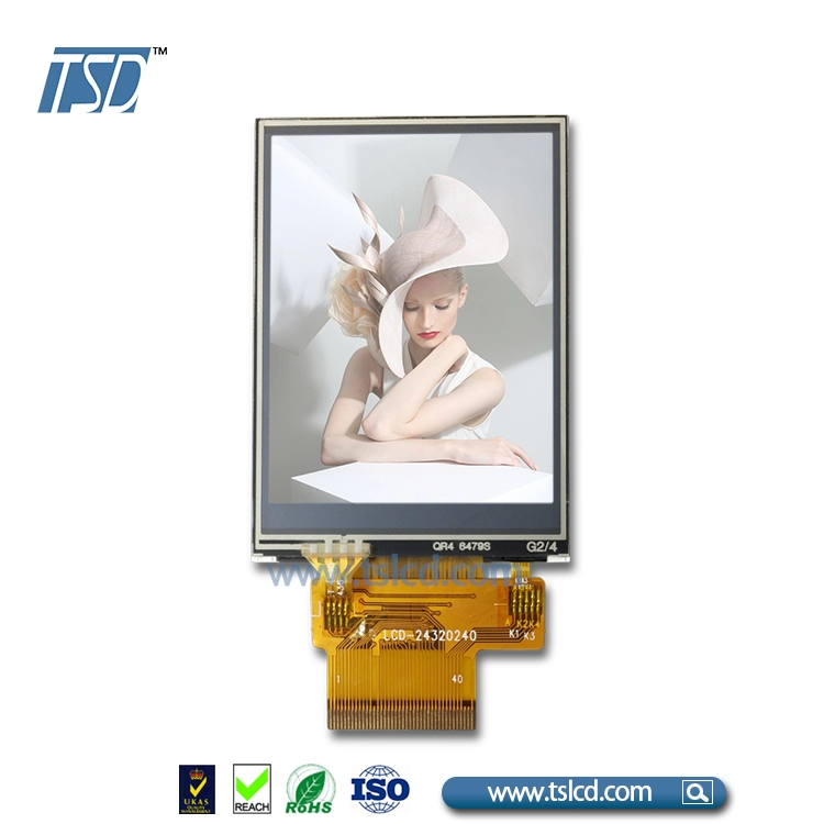 موصل ZIF FPC 2.4 بوصة 240 × 320 شاشة TFT LCD مع RTP