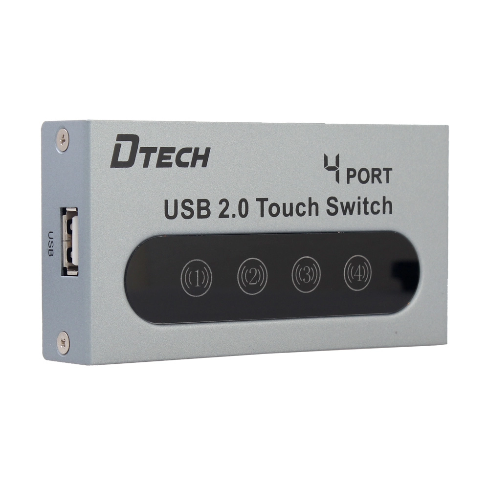 DTECH DT-8341 USB محول طباعة يدوي 4 منافذ