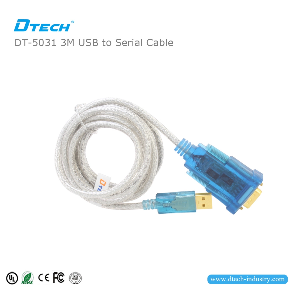 DTECH DT-5031 USB 2.0 إلى كابل RS232 رقاقة FTDI