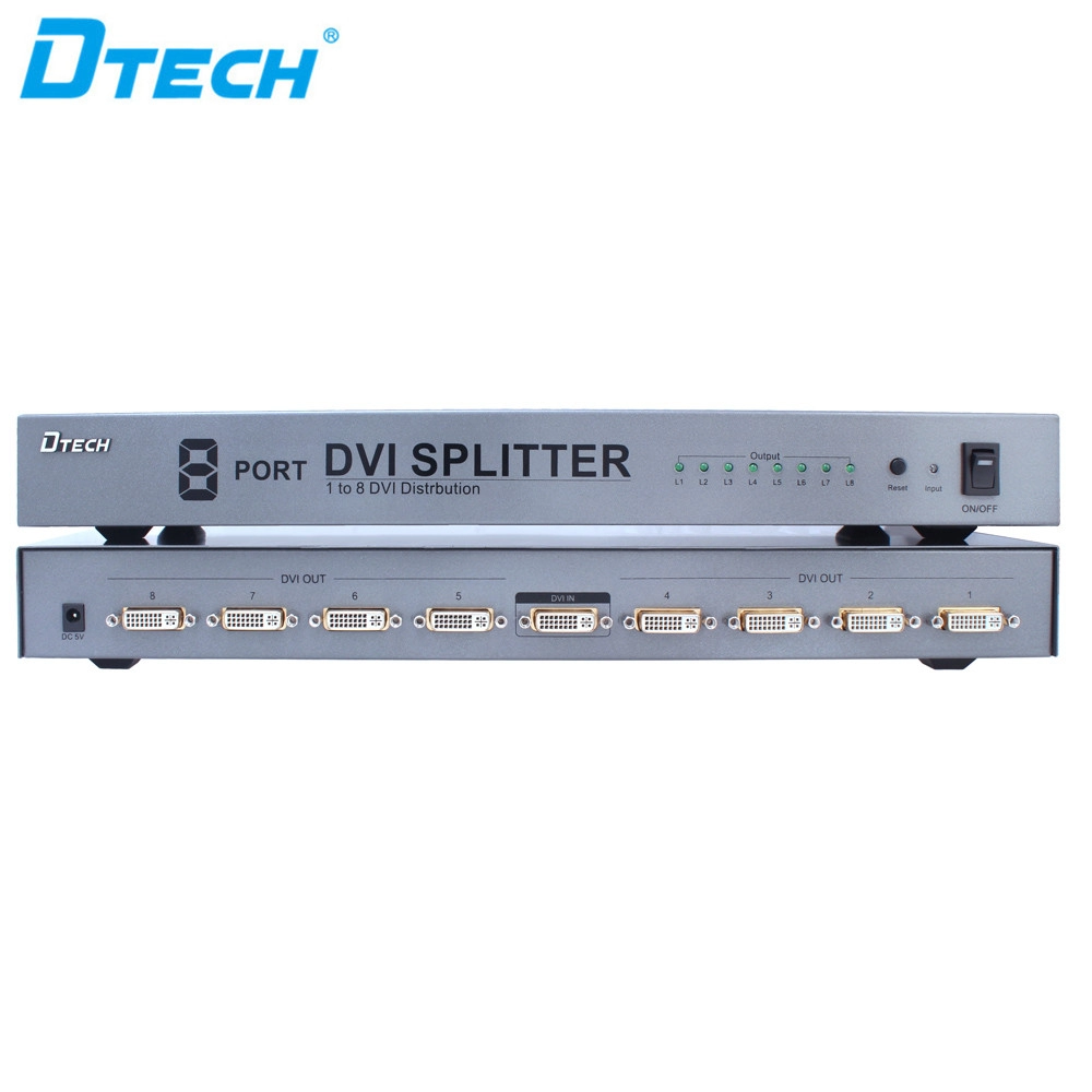 DTECH DT-7025 1 إلى 8 موزع DVI