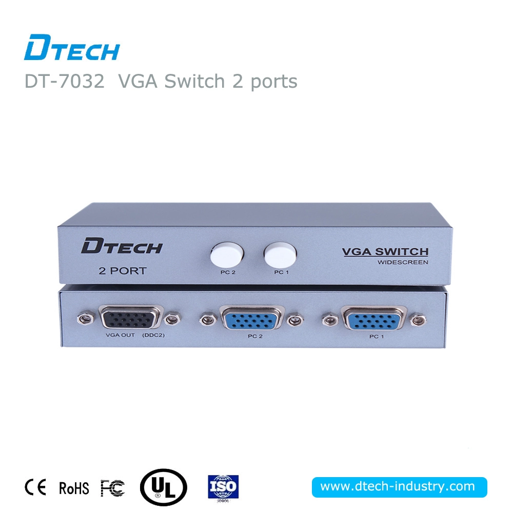 DTECH DT-7032 2 إلى 1 مفتاح VGA