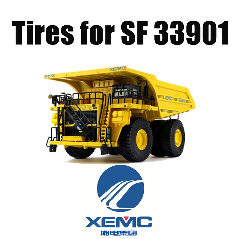 شاحنات النقل XEMC SF33901 المجهزة بإطارات التعدين على الطرق الوعرة 50 / 80R57