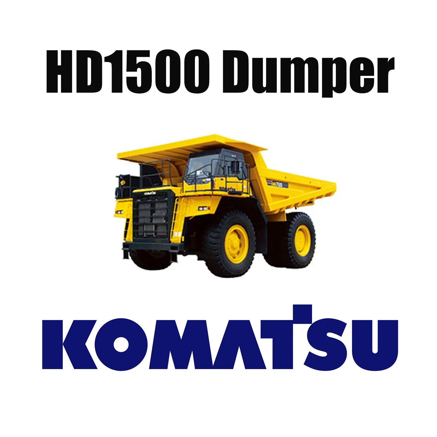 شاحنة ميكانيكية KOMATSU HD1500 تتلاءم مع إطارات EarthMover المتخصصة 33.00R51.5