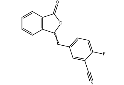 2-فلورو -5 - [(3-أوكسو -1 (3H) -إيزوبنزوفورانيليدين) ميثيل] -بنزونيتريل