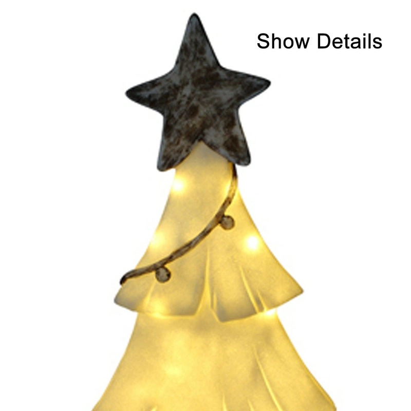 مصابيح من الحجر الرملي شجرة الضوء مع النجم الأعلى لعيد الميلاد