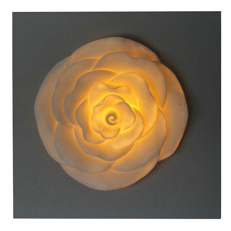 Rose Design Decorative in MDF Wood for Craft مع مصابيح LED للزينة