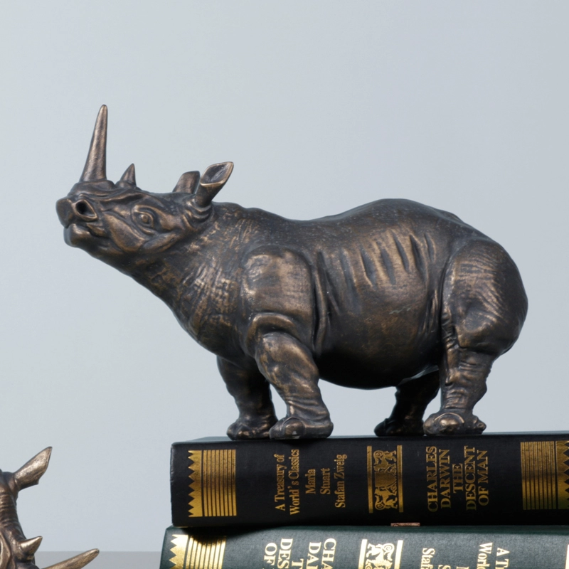 ديكور المنزل الحديث تماثيل وحيد القرن الراتنج الديكور