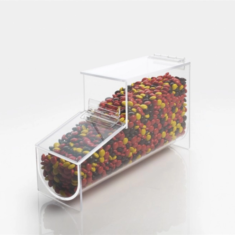 OEM صندوق حلوى أكريليك بلاستيكي شفاف للمخزن