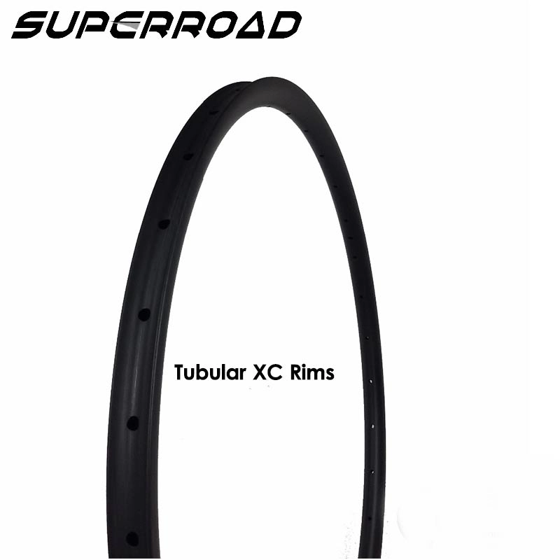 جنوط أنبوبي Cyclocross 27.5 بوصة Superroad T700650C Carbon XC 27 * 23.5mm دراجة أنبوبي Mtb الحافات