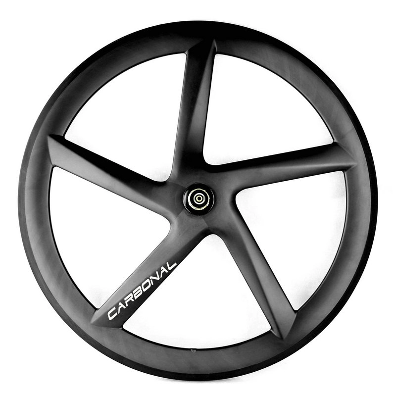 عجلات مصنوعة من خماسية الأضلاع الكربونية بعمق 55 مم ، عجلة خلفية جاهزة بدون أنبوبي