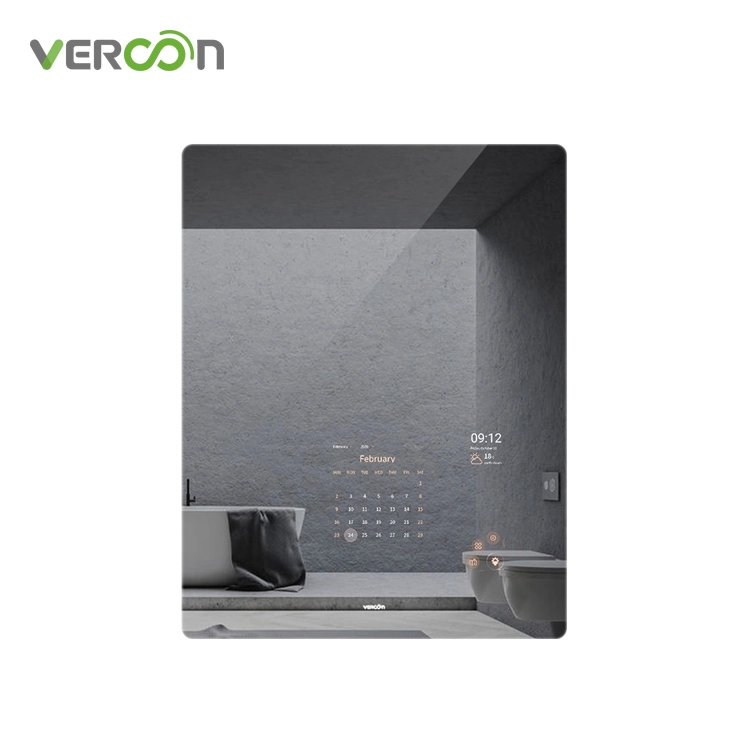 مرآة الحمام الذكية Vercon S8 بدون شريط إضاءة LED
