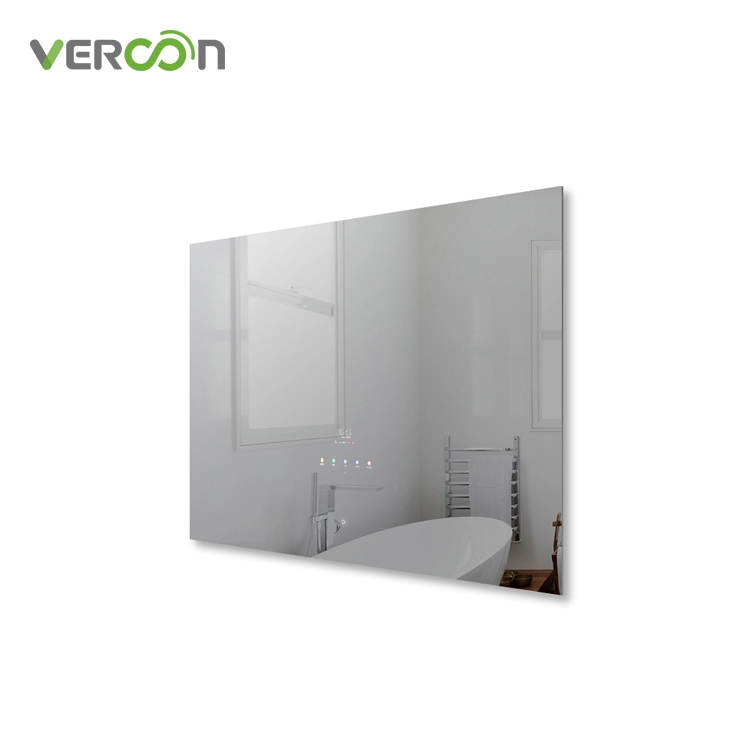 وصول جديد أوروبا الأمريكية مرآة الحمام الذكية بإضاءة خلفية مع 10.1 بوصة تعمل باللمس ماجيك ميرور تلفزيون للعقارات