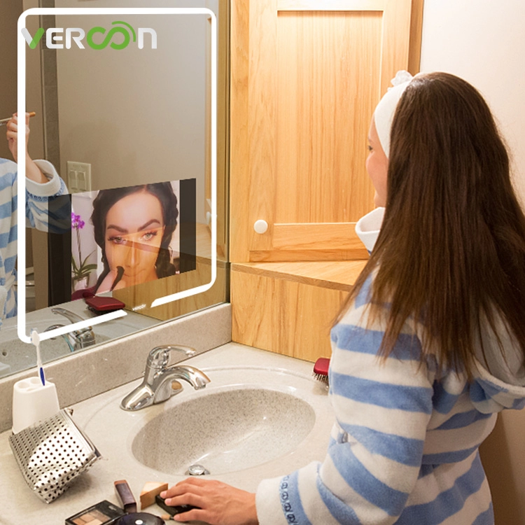 مرآة للحمام بشاشة تعمل باللمس مقاس 21.5 بوصة من فيركون مع تلفزيون