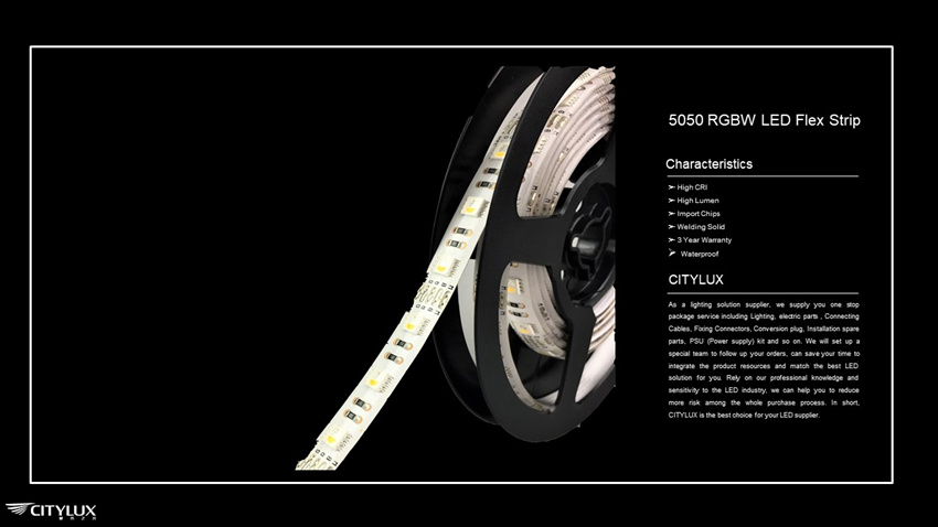 Waterproof 5050 RGBW LED Flex Strip