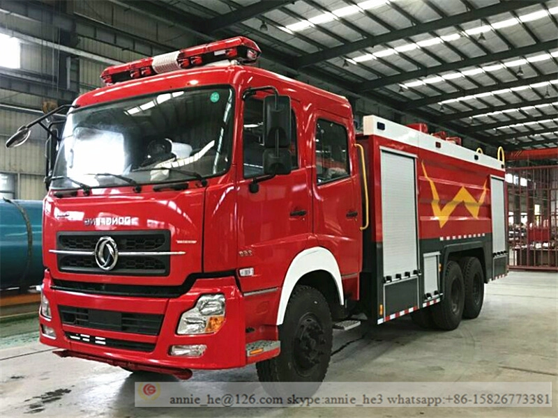 شاحنة مكافحة حريق دونغ فنغ LHD / RHD خزان المياه 8000 لتر