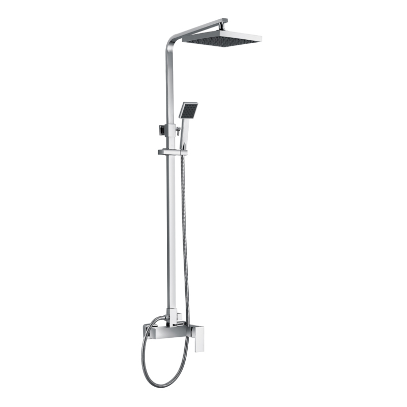 خلاط دش حمام نحاس كروم_cube_shower_mixer_chrome_Unterputz Duschsystem_Regendoucheset Inbouw Muur_NEUNAS_13382