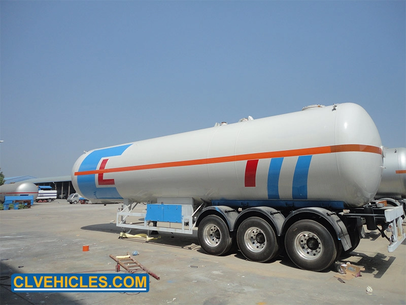 3 محور 49600 لتر lpg طريق صهريج نصف مقطورة