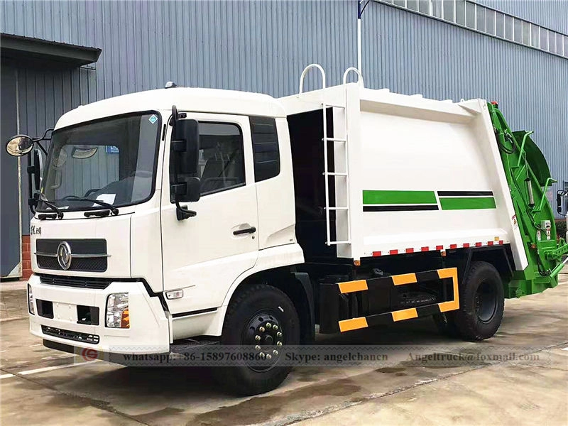شاحنة نفايات المطحنة Dongfeng 10 CBM Garbage Truck