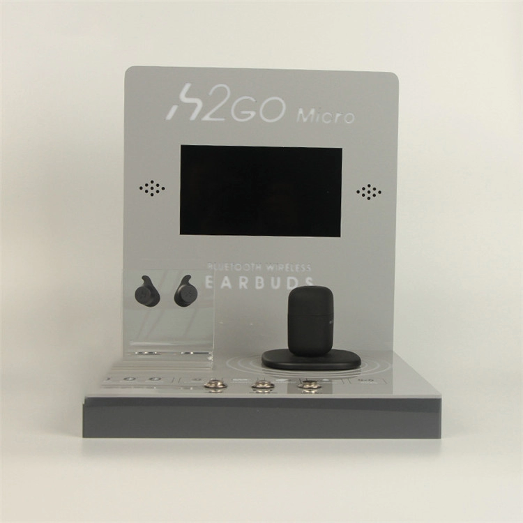 شاشة عرض سماعة LCD مصنع مخصص الاكريليك عرض سماعة بلوتوث الرف