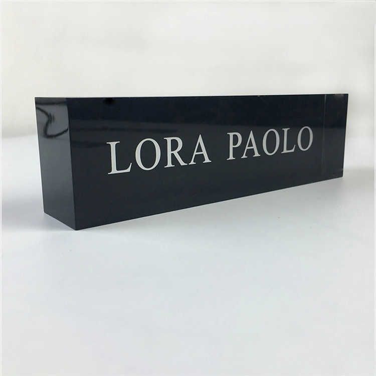 طباعة الشاشة LOGO الاكريليك مربع لوحة بطاقة عرض العلامة التجارية مخزن